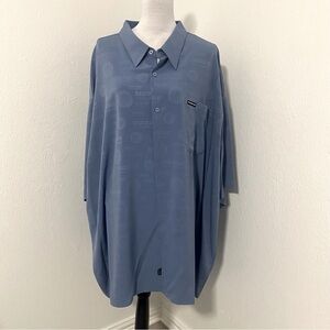 Musso Platinum Jeans Men's Short Sleeve Button Down Shirt Blue Plus Size 5XL